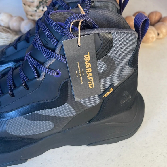 Teva W Geotrecca RP Black Grey Purple Women Outdoors Trail Shoes Sz 8.5 - Picture 10 of 12